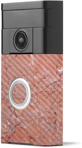 Miniatura 22 de MightySkins - Piel de fibra de carbono para timbre de video con anillo – Madera abstracta Acabado de fibra de carbono texturizado protector