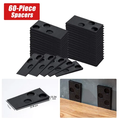 Miniatura 6 de EZARC Kit de instalación de pisos de madera laminada de 64 piezas con mazo reforzado de doble cara, barra de tracción resistente, bloque de roscado