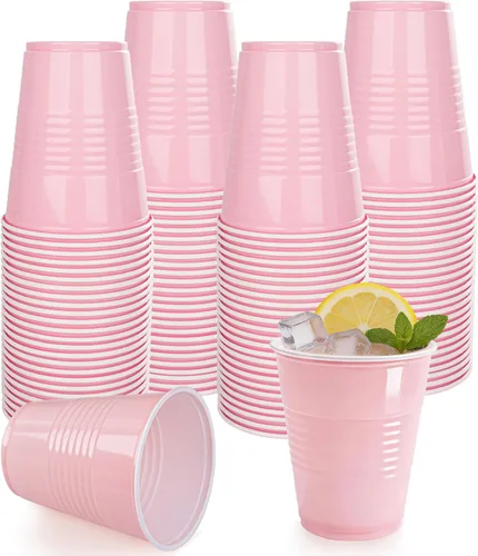 Miniatura 10 de WELLIFE 200 tazas plateadas, vasos de plástico transparente de 9 onzas, copas de vino de plástico desechables, copas de cóctel para fiestas y bodas