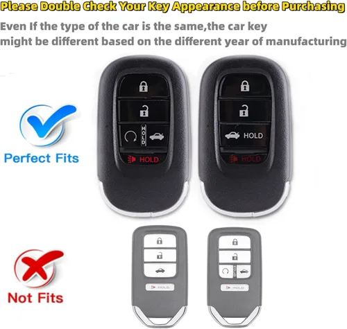 Miniatura 2 de Funda para llavero de coche para Honda 2022 2023 2024 2025 Civic CR-V XR-V con pulsera brillante con cuentas de silicona y llavero de diamante