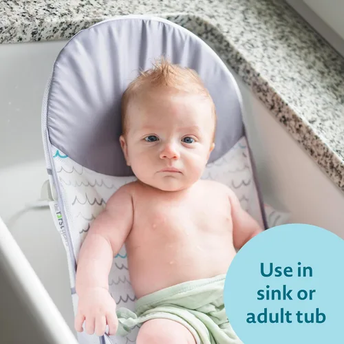 Miniatura 3 de The First Years Sure Comfort - Bañador plegable para bebé, asiento de baño y tumbona plegable para el hogar o sobre la marcha, para uso