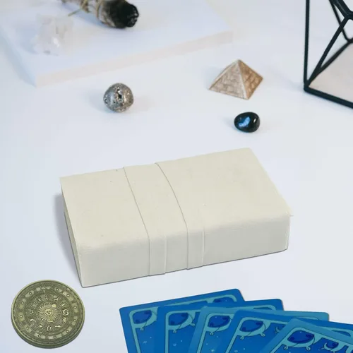 Miniatura 4 de Knana 3 piezas Soporte para cartas de Tarot, Bolso de Terciopelo para Tarot, Accesorios de Tarot - Blanco y Gris Estilo 1