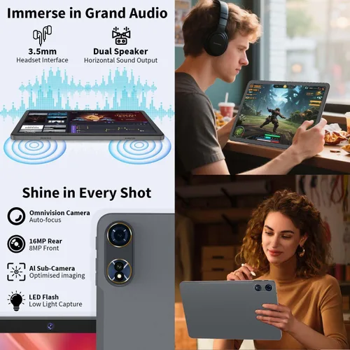Miniatura 6 de Tableta Android 15 de 12 pulgadas, tableta Android mejorada 2026 con teclado, 24GB RAM+256GB ROM (expansión 1TB), Octa-Core, pantalla 2K 2000x1200