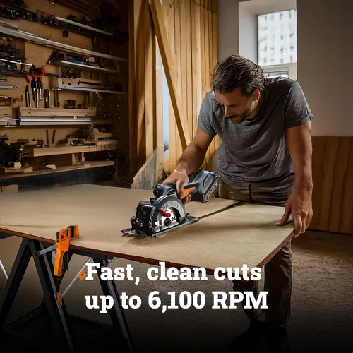 Miniatura 3 de Worx WX531L.9 20V Power Share WORXSAW Sierra circular compacta inalámbrica de 4.5 pulgadas (solo herramienta)