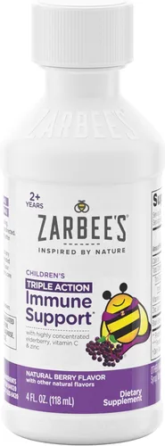 Miniatura 2 de Zarbee's Jarabe de saúco para niños, apoyo inmunológico diario con vitamina C y zinc, suplemento líquido para niños, sabor a bayas naturales, 4