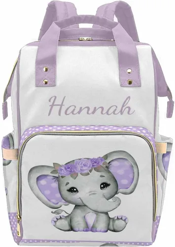 Miniatura 46 de Mochila personalizada para pañales con nombre, mochila grande multifuncional personalizada para pañales de gran capacidad, bolsa de mamá para nueva