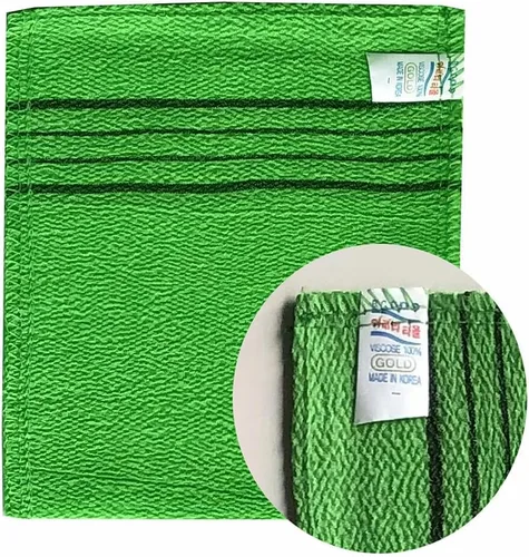 Miniatura 3 de Toalla exfoliante de baño coreano toalla exfoliante corporal 8 piezas - rojo 4 verde 4 tamaño pequeño GOLDSANGSA