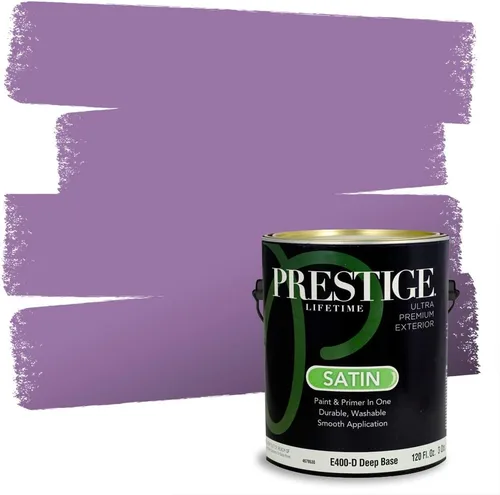 Miniatura 117 de PRESTIGE Pinturas de pintura interior e imprimación en uno, 1 galón, plano, combinación comparable de Sherwin Williams* Kimono Violet*