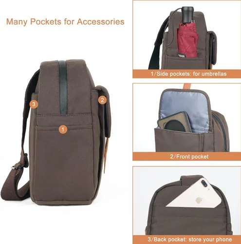 Miniatura 3 de Besnfoto Bolsa de cámara pequeña DSLR Sling Bag Mochila para fotógrafo Cámara impermeable Bolsa de hombro Bolso compacto para calle
