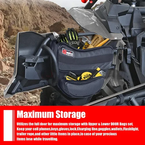 Miniatura 3 de Goldfire Bolsas organizadoras de herramientas para puerta trasera, UTV X3, bolsa de almacenamiento, accesorios para puerta trasera superior e