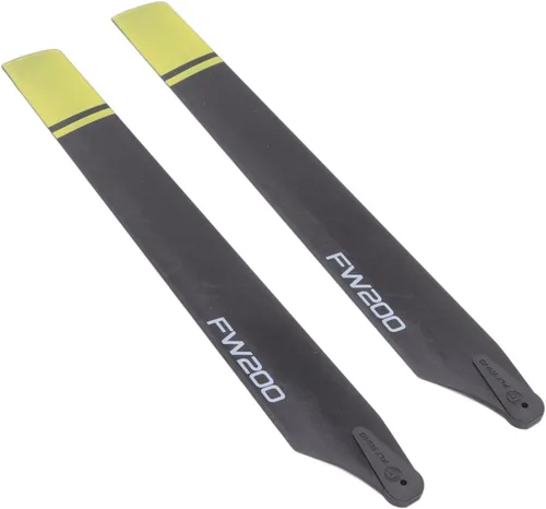 Miniatura 3 de Cuchilla de hélice de repuesto para helicóptero RC para modelo FW200, amarillo, diseño de poco ruido
