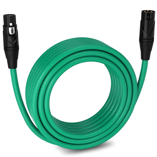 Miniatura 11 de LyxPro Cable de micrófono XLR hembra a macho de ángulo recto de 3 pines de 1.5 pies para altavoces amplificados, interfaz de audio, rendimiento