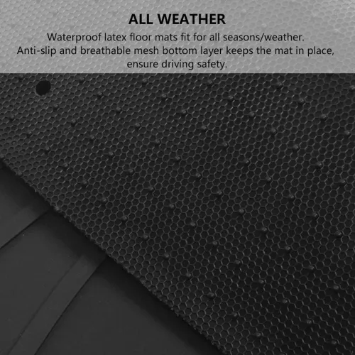 Miniatura 5 de IKON MOTORSPORTS, Alfombrillas compatibles con Honda Civic Coupé y Sedán 2006-2011, látex para todo tipo de clima, fácil de limpiar, juego completo