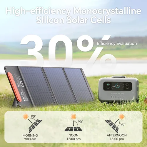 Miniatura 3 de Cargadores de panel solar portátil de 60 W con USB de 15 V y CC de 18 V, panel solar impermeable IP65 con bolsa de almacenamiento ligera, banco