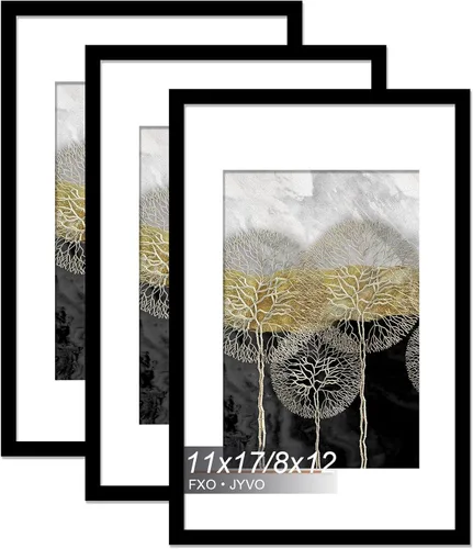 Miniatura 103 de Fxojyvo Marco de Fotos de 4x6, Muestra Foto de 3.5x5 con Paspartú o 4 x 6 Sin Paspartú, Liviano y de Alta Transparencia Marco de 4 por 6 para Pared