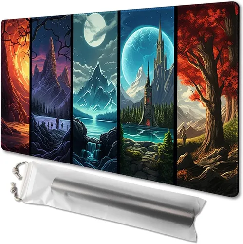 Miniatura 17 de MTG - Tapete de juego de 24 x 14 pulgadas, bolsas de almacenamiento antideslizantes, ideal para entusiastas de los juegos de cartas, alfombrilla