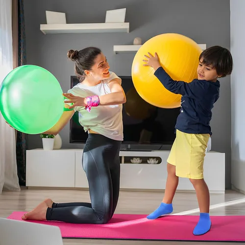 Miniatura 4 de HYCLES Calcetines antideslizantes para niños y niñas, calcetines adhesivos para el tobillo, calcetines antideslizantes para niños, 6 pares