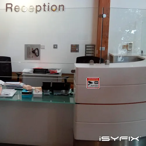 Miniatura 6 de iSYFIX Señal de advertencia de videovigilancia – 1 paquete de 1 paquete reflectante plateado de 7 x 6 pulgadas – 100% libre de óxido de aluminio