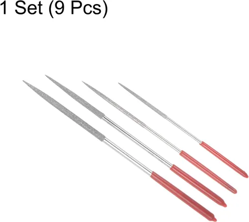 Miniatura 3 de uxcell Escariador de cuentas con puntas con asas de plástico rojo para ampliar agujeros, 4