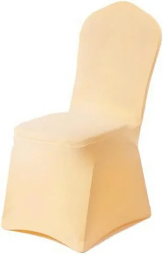Miniatura 12 de Funda para silla de color sólido, funda elástica de elastano, para banquete de boda, fiesta, banquete, hotel, comedor, color blanco