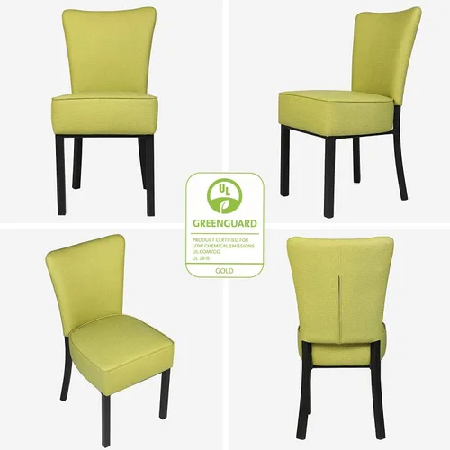Miniatura 7 de LUCKYERMORE Juego de 2 sillas de comedor tapizadas, sillas de comedor de cocina sin brazos, silla Parsons con respaldo alto de piel sintética