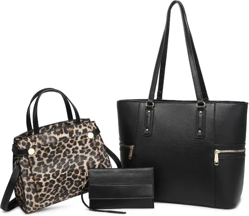 Miniatura 15 de Bolsos y bolsos de mano para mujer, bolso tipo tote, bolso de hombro con asa superior, bolso tipo sobre, juego con cartera, bolso grande de trabajo