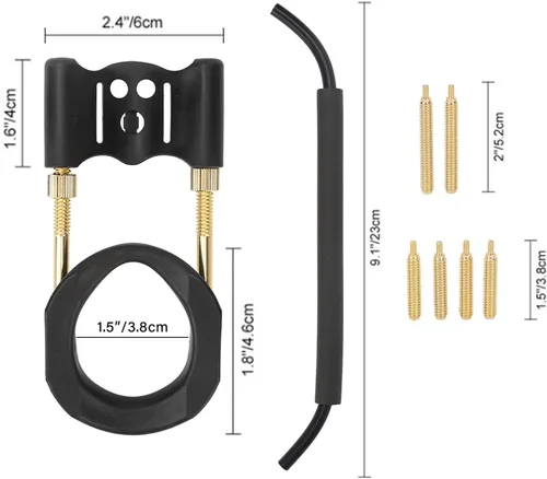 Miniatura 4 de ACAGALA Masaje Masculino Kit de Soporte de Estiramiento Efectivo Ajustable Hombres Pene Apoyo Ensanchador Negro Oro