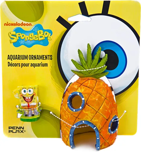 Miniatura 13 de Penn-Plax Nickelodeon Spongebob Squarepants Decoración de Resina - Autobús de Fondo de Bikini - para Acuarios y Peceras (SBR60) Naranja