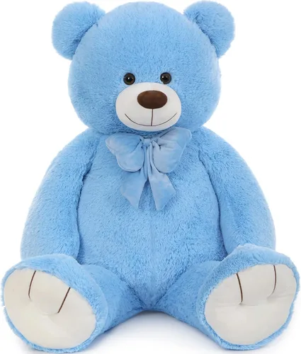 Tezituo Oso de Peluche Gigante de 47 Pulgadas, Suave Animal de Peluche Grande Tamaño Real de 4 Pies, Juguete de Oso de Peluche, Regalo de San Azul