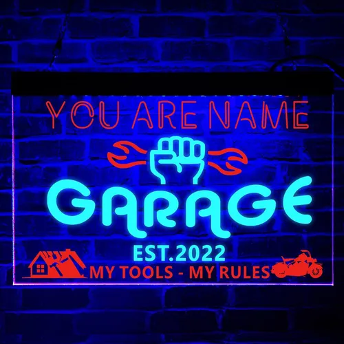 Miniatura 17 de Letrero de neón de garaje personalizado, Letrero LED de garaje, Luces LED de garaje, Letrero de luz de garaje personalizado, Letrero de madera