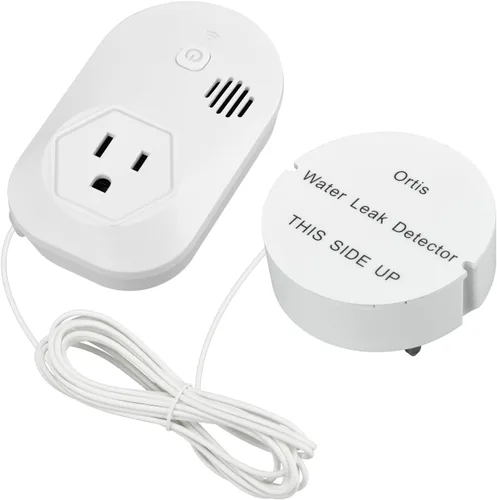 Ortis Detector de fugas de alarma de agua, alarma fuerte de 95 dB, evita inundaciones graves y daños por agua