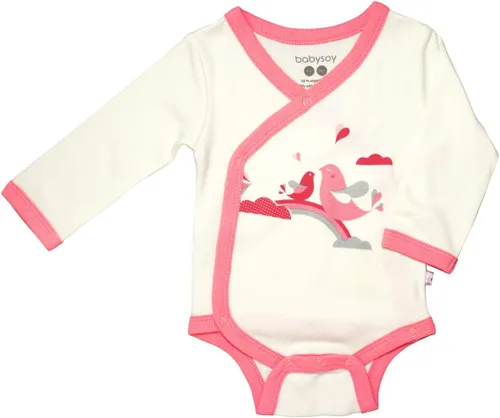Miniatura 35 de Babysoy Kimono de algodón orgánico de manga larga Onesie Bodysuit