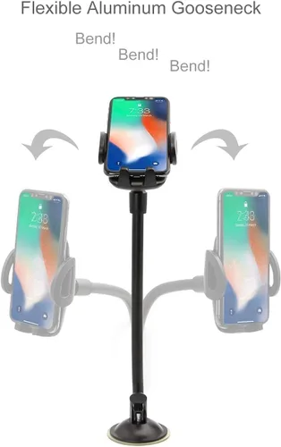 Miniatura 3 de sostén de parabrisas para teléfono celular. 12 pulgadas de largo. Soporte para teléfono celular con teclado Easy Touch para todos los celulares