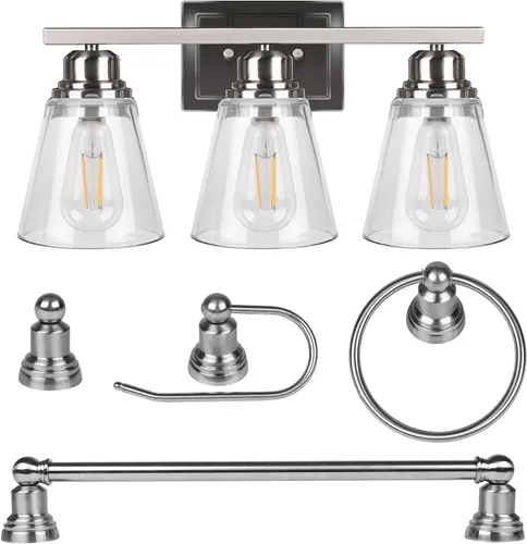 Miniatura 17 de 2 Light Bathroom Vanity Light Over Mirror - Black and Gold Farmhouse Wall Light for Bathroom Vanity Powder Room, Rustic Gooseneck Barn Style 2 Bulb