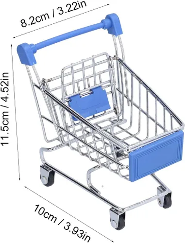 Miniatura 5 de Dpofirs Mini carrito de supermercado, carrito de compras, carrito de supermercado, mini carrito de compras, mini juguete de almacenamiento