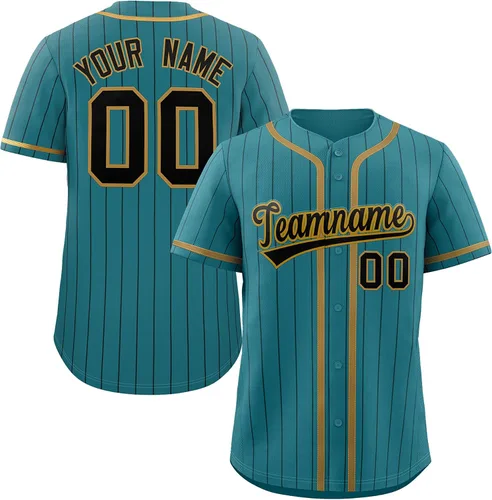 Miniatura 33 de Camiseta de béisbol de rayas finas personalizada hipster hip hop, camisetas deportivas con nombre y número del equipo personalizado para hombres