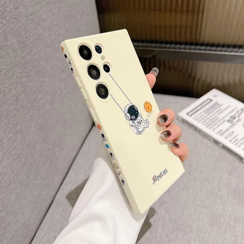 Miniatura 15 de Yonds Queen Funda ultra linda para Samsung Galaxy S22, diseño de astronauta de dibujos animados, diseño de cohete espacial, cubierta de parachoques