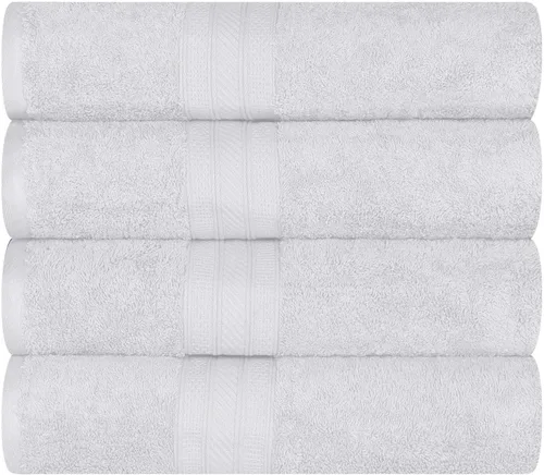Miniatura 51 de Superior Juego de 2 toallas de baño de fibra larga 100% algodón peinado de 27.64 oz/m², para baño, ducha, cocina, súper suave, afelpado, altamente