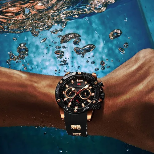 Miniatura 3 de Mini Focus Men Watches Unique Casual Wrist Watches ChronographWaterproofLuminousCalendar24 Hours Silicon Band Fashion Watches for Men