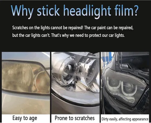 Miniatura 5 de NAKEAH Car Light Film for Volvo XC40 2019 2020 Smoked Black Car Headlight Protective Film Scratch TPU Light Cover Film