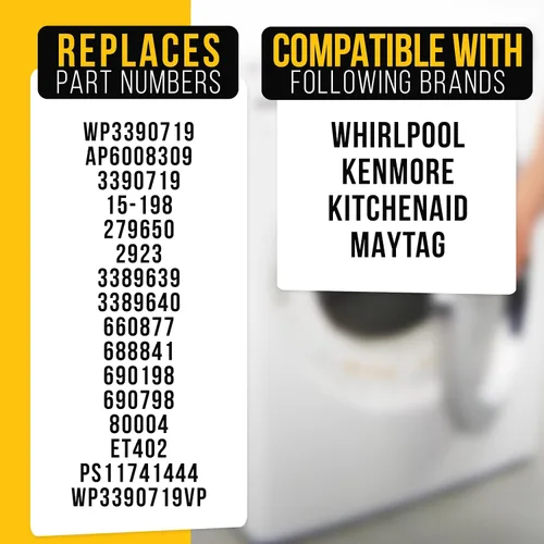 Miniatura 7 de PartsBroz WP3390719 3390719 Fusible térmico para secadora FSP G4AP0401 TF091C para Whirlpool WED7300XW0 MEDB850WQ0 MEDB850YW0 MGDB400VQ0 GEW9878PW0