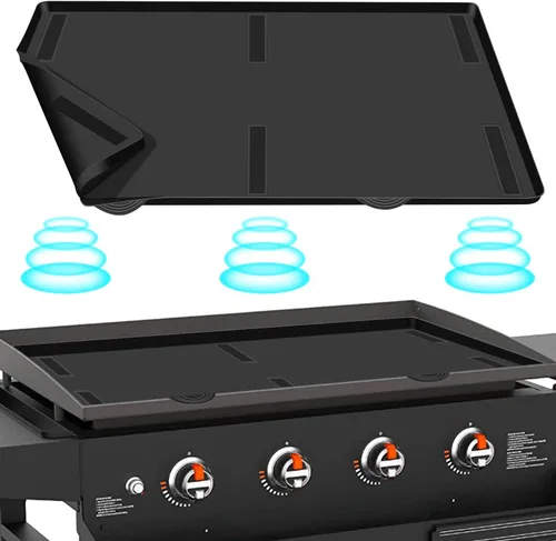 Miniatura 7 de Alfombrilla de silicona para parrilla de 17 pulgadas para Blackstone, cubierta protectora magnética, cubierta superior de parrilla Blackstone