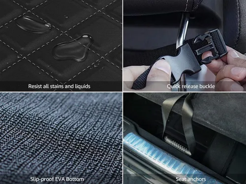 Miniatura 7 de Forro de carga para perros SUV, cubierta de carga impermeable para perro con protección de solapa para parachoques, alfombrilla duradera