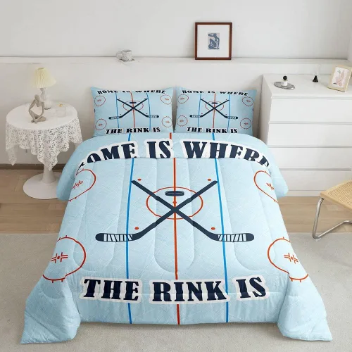 Miniatura 52 de Homewish Juego de edredón de juegos deportivos de pelota, tamaño twin, juego de ropa de cama de béisbol y baloncesto, 2 piezas para niños