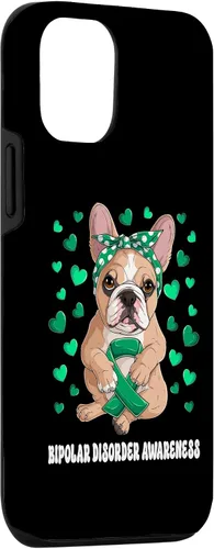 Miniatura 3 de Funda de concientización sobre el trastorno bipolar del guerrero superviviente de la cinta verde para iPhone 13 Pro