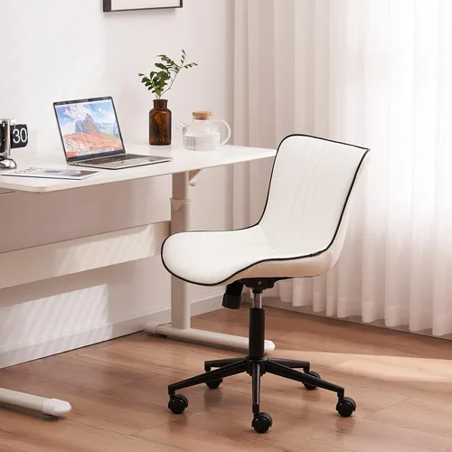 Miniatura 9 de YOUNIKE Silla de Oficina, Silla de Escritorio sin Brazos con Ruedas, Sillas de Tarea de Computadora para Oficina en Casa, Silla de Tocador Moderna
