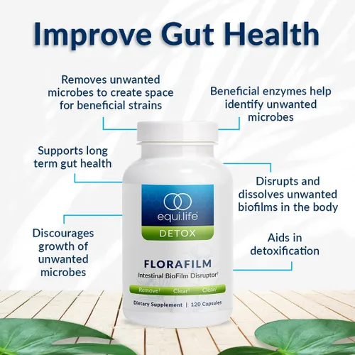 Miniatura 4 de Equilife Suplemento de mezcla de enzimas Florafilm – Ayuda a Distruir las biopelículas microbianas, apoya la salud intestinal en hombres y mujeres