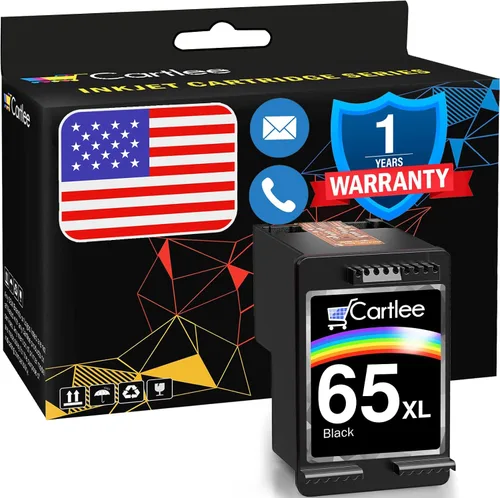 Cartlee Cartucho de tinta remanufacturado de repuesto para HP 65XL 65 XL para impresora DeskJet 2600 2635 2622 2652 2655 3700 3720 3722 3752 3755