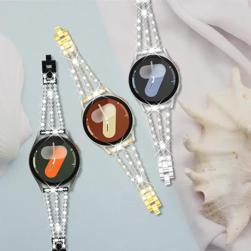 Miniatura 5 de KADES Compatible with Samsung Galaxy Watch 8/8 Classic / 7/6 / 5/4 Band, 40mm 44mm 45mm 47mm, Luxury Diamond Bracelet Chain Band for Women, Bling