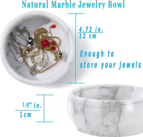 Miniatura 2 de Plato de joyería de mármol - Soporte para anillos